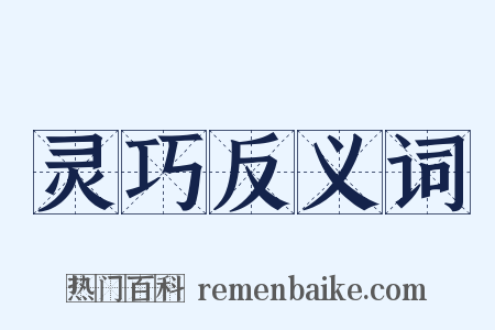 灵巧反义词是什么意思的图片